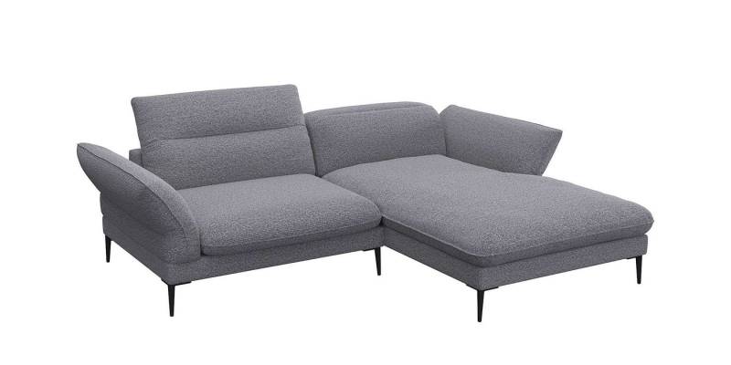 FLEXLUX Ecksofa Salino, Funktionssofa mit Recamiere, Relaxsofa, Ecksofa, Sofa mit Arm- und Kopfteil-Verstellungen, Kaltschaum & Stahl-Wellen von FLEXLUX