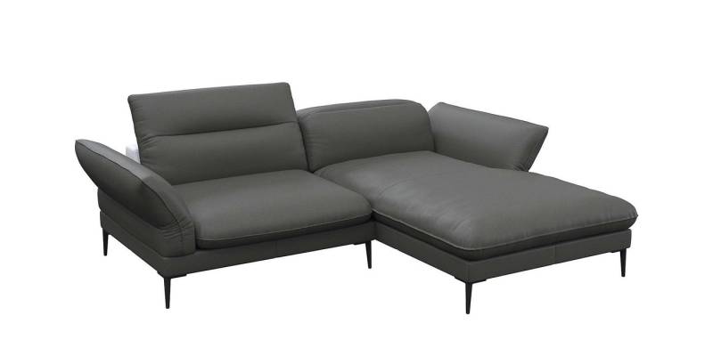 FLEXLUX Ecksofa Salino, Funktionssofa mit Recamiere, Relaxsofa, Ecksofa, Sofa mit Arm- und Kopfteil-Verstellungen, Kaltschaum & Stahl-Wellen von FLEXLUX