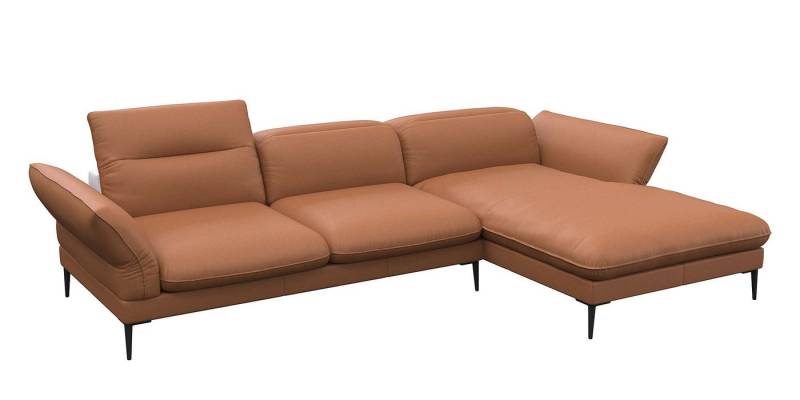 FLEXLUX Ecksofa Salino, Funktionssofa mit Recamiere, Relaxsofa, Ecksofa, Sofa mit Arm- und Kopfteil-Verstellungen, Kaltschaum & Stahl-Wellen von FLEXLUX