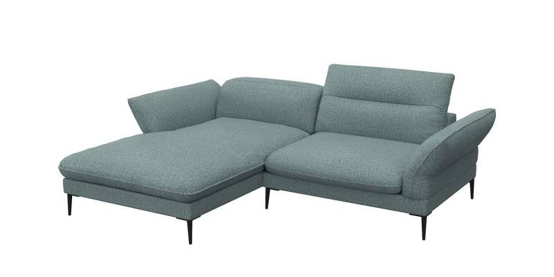 FLEXLUX Ecksofa Salino, Funktionssofa mit Recamiere, Relaxsofa, Ecksofa, Sofa mit Arm- und Kopfteil-Verstellungen, Kaltschaum & Stahl-Wellen von FLEXLUX