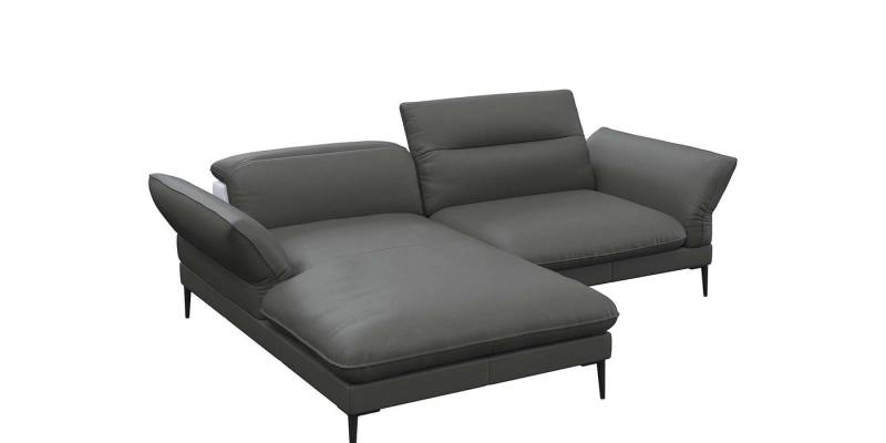 FLEXLUX Ecksofa Salino, Funktionssofa mit Recamiere, Relaxsofa, Ecksofa, Sofa mit Arm- und Kopfteil-Verstellungen, Kaltschaum & Stahl-Wellen von FLEXLUX