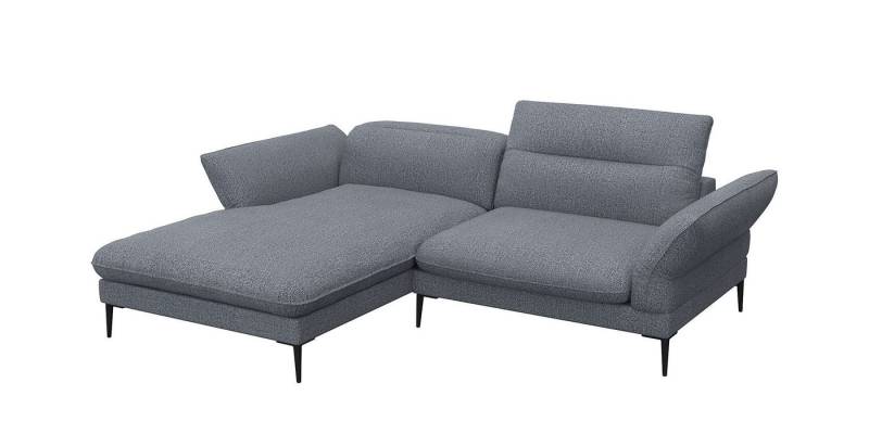 FLEXLUX Ecksofa Salino, Funktionssofa mit Recamiere, Relaxsofa, Ecksofa, Sofa mit Arm- und Kopfteil-Verstellungen, Kaltschaum & Stahl-Wellen von FLEXLUX