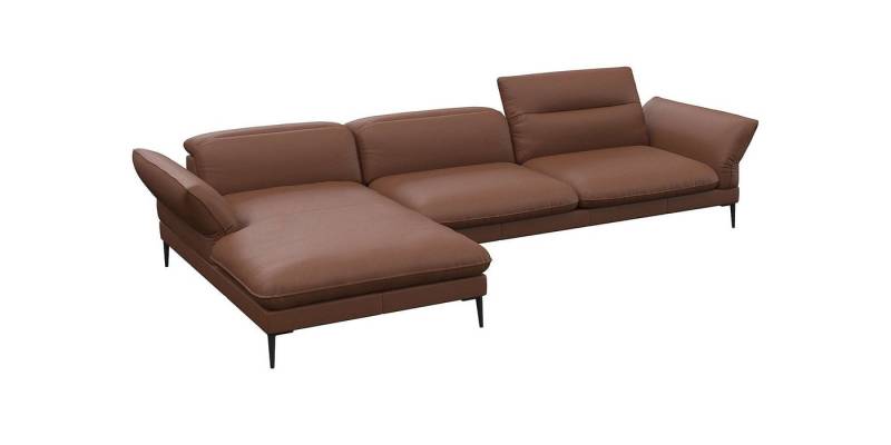 FLEXLUX Ecksofa Salino, Funktionssofa mit Recamiere, Relaxsofa, Ecksofa, Sofa mit Arm- und Kopfteil-Verstellungen, Kaltschaum & Stahl-Wellen von FLEXLUX
