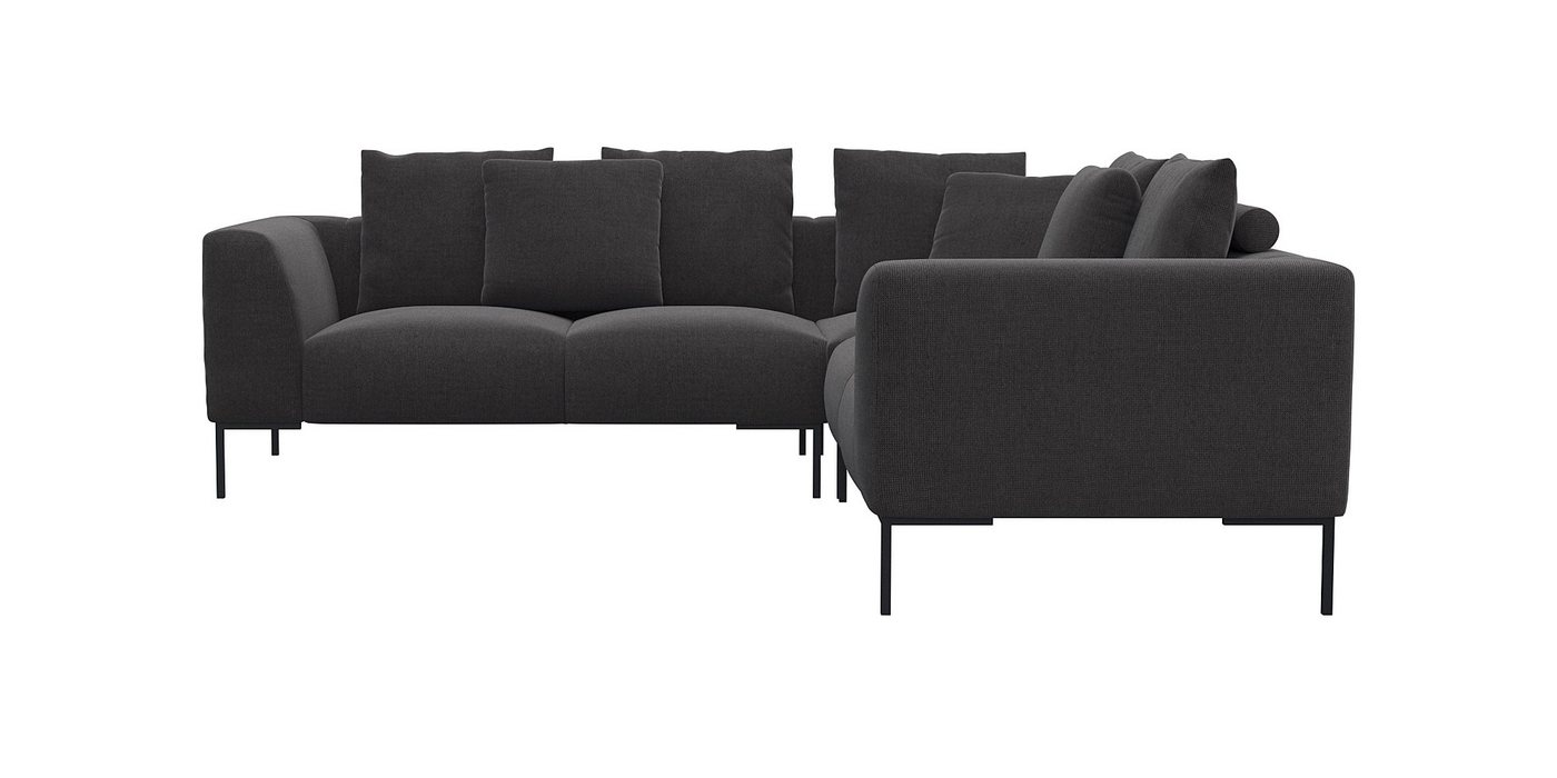 FLEXLUX Ecksofa Sava, Taschenferderkern-Sitz mit Kaltschaum, lose Rücken- & Dekokissen von FLEXLUX