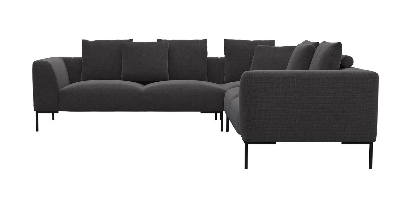 FLEXLUX Ecksofa Sava, Taschenferderkern-Sitz mit Kaltschaum, lose Rücken- & Dekokissen von FLEXLUX