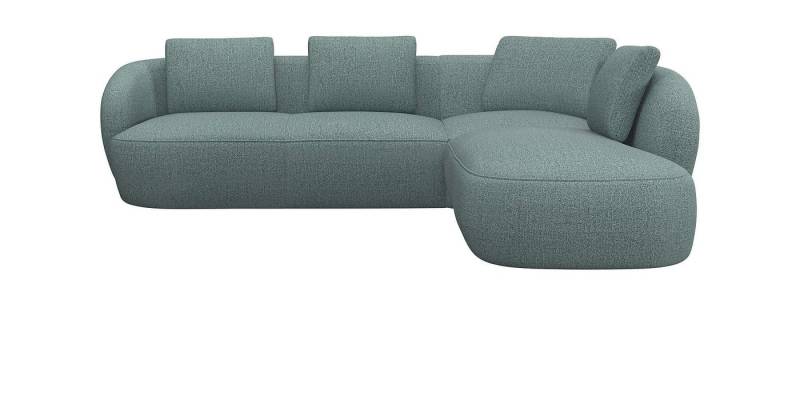 FLEXLUX Ecksofa Torino, rund, L-Form, Sofa-Ecke mit Ottomane, Modernes, organisches Sofa-Design, Kaltschaum, Wellenunterfederung von FLEXLUX