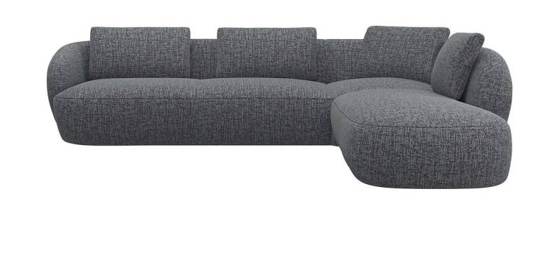 FLEXLUX Ecksofa Torino, rund, L-Form, Sofa-Ecke mit Ottomane, Modernes, organisches Sofa-Design, Kaltschaum, Wellenunterfederung von FLEXLUX