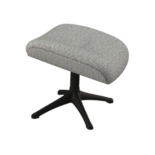FLEXLUX Fußhocker Elegant, Beinstütze, Entspannung, Skandinavisch, Ultimativer Komfort, Organische Formen, Robuster Schwarzer fuß, Weicher Stoff, Echtleder von FLEXLUX