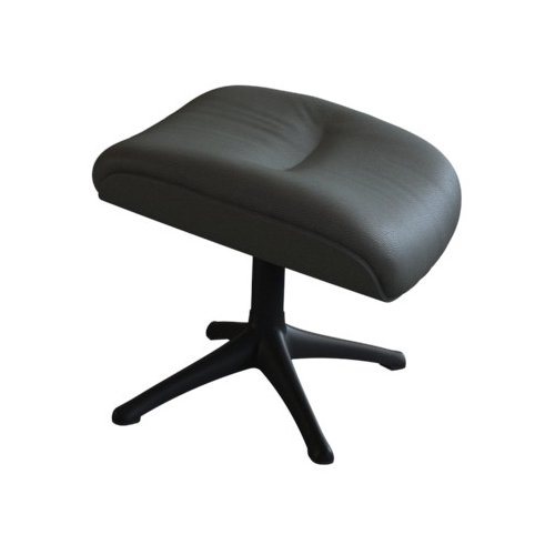 FLEXLUX Fußhocker Elegant, Beinstütze, Entspannung, Skandinavisch, Ultimativer Komfort, Organische Formen, Robuster Schwarzer fuß, Weicher Stoff, Echtleder von FLEXLUX
