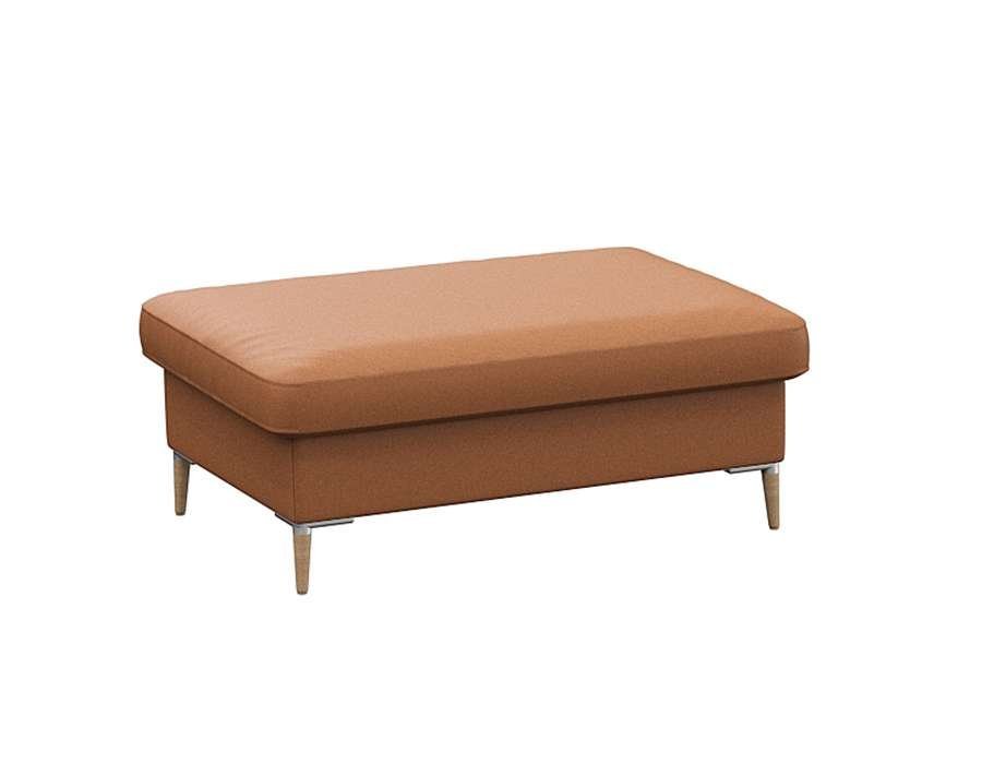 FLEXLUX Pouf Fiore, Kaltschaum, Füße Alu+ Eiche von FLEXLUX