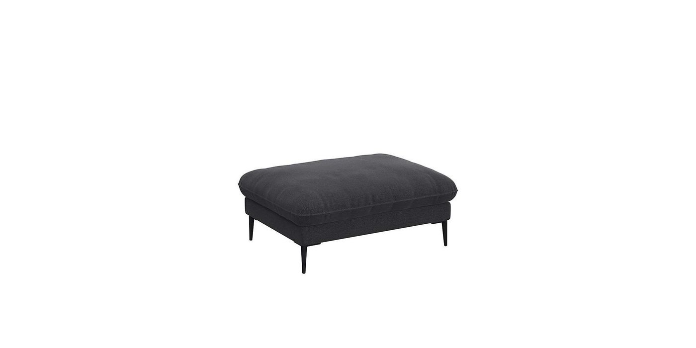 FLEXLUX Pouf Salino, Fußhocker, Sitzhocker, Polsterhocker, Kaltschaum & Stahl-Wellen, Füsse Schwarz von FLEXLUX