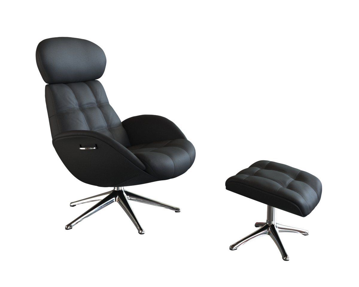 FLEXLUX Relaxsessel Relaxchairs Chester, Rücken- & Kopfteilverstellung, drehbar, Fuß Alu von FLEXLUX