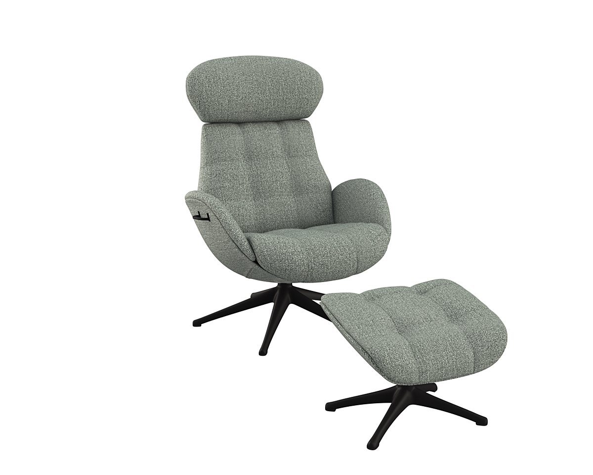 FLEXLUX Relaxsessel Relaxchairs Chester, Rücken- & Kopfteilverstellung, drehbar, Fuß schwarz von FLEXLUX