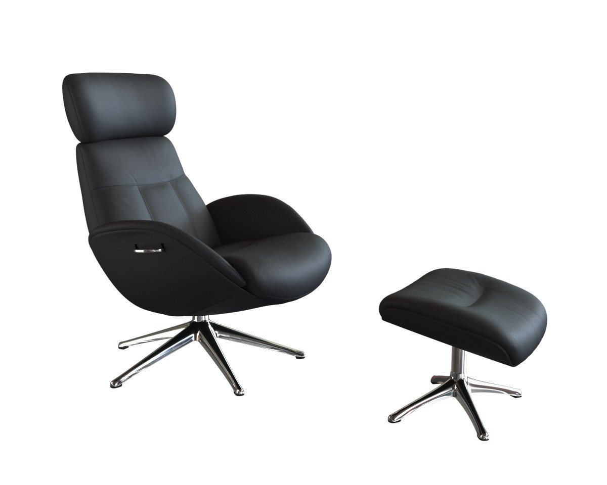 FLEXLUX Relaxsessel Relaxchairs Elegant, Premium Komfort, Rücken- & Kopfteilverstellung, drehbar, Fuß Alu von FLEXLUX