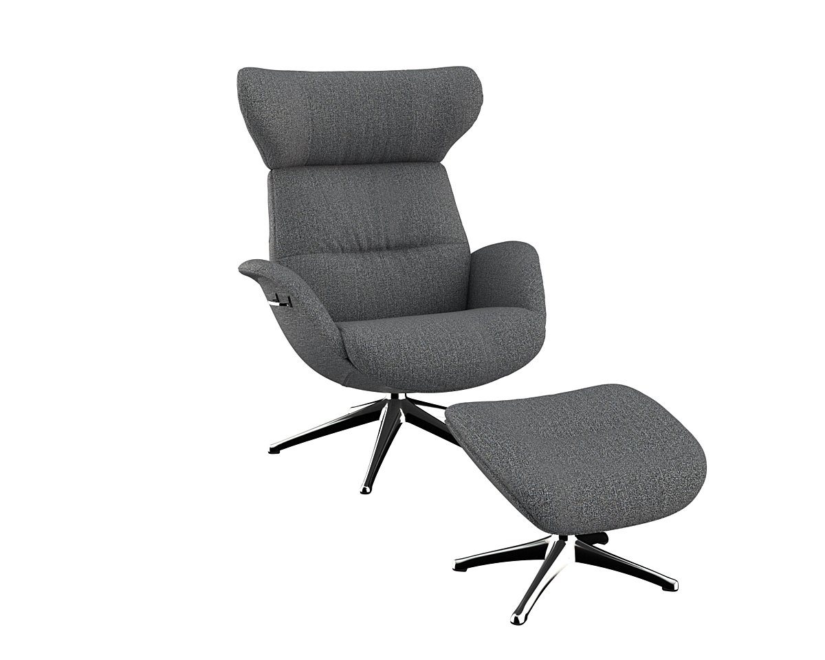 FLEXLUX Relaxsessel Relaxchairs More, Premium Komfort, Rücken- & Kopfteilverstellung, drehbar, Fuß Alu von FLEXLUX