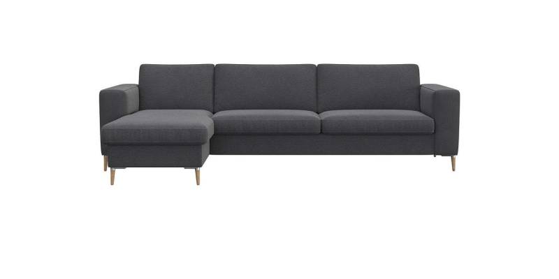 FLEXLUX Ecksofa Fiore, Sitzaufbau mit hochwertigem Kaltschaum für mehr Sitzkomfort, breite Armlehnen, L-Form, Füße Alu+ Eiche von FLEXLUX