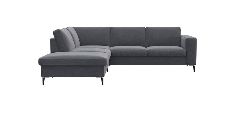 FLEXLUX Ecksofa Fiore, bequem und komfortabel, zeitlos, OTTOs Choice, L-Form, breite Armlehnen, Füße Alu/schwarz, B/T 241/225 cm, Kaltschaum im Sitz von FLEXLUX