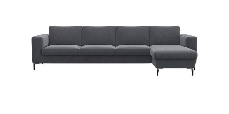 FLEXLUX Ecksofa Fiore, super Sitzkomfort durch Kaltschaum im Sitz, L-Form, breite Armlehnen, Füße Alu+schwarz von FLEXLUX