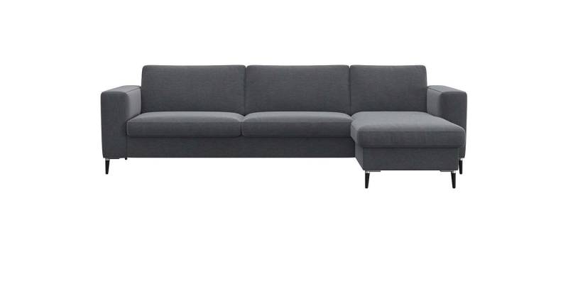 FLEXLUX Ecksofa Fiore, superbequemer Sitzkomfort durch Kaltschaum im Sitz, L-Form, breite Armlehnen, Füße Alu+schwarz von FLEXLUX