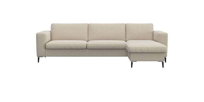 FLEXLUX Ecksofa Fiore, superbequemer Sitzkomfort durch Kaltschaum im Sitz, L-Form, breite Armlehnen, Füße Alu+schwarz von FLEXLUX