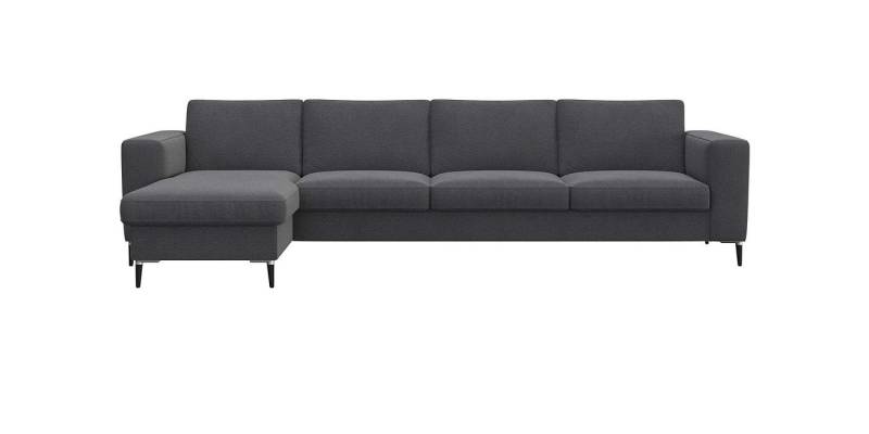 FLEXLUX Ecksofa Fiore, L-Form, breite Armlehnen, Kaltschaum, Füße Alu+schwarz von FLEXLUX