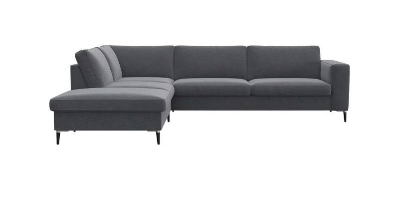 FLEXLUX Ecksofa Fiore, L-Form, bequem und komfortabel durch hochwertigem Sitzaufbau, breite Armlehnen, Kaltschaum, Füße Alu+schwarz von FLEXLUX