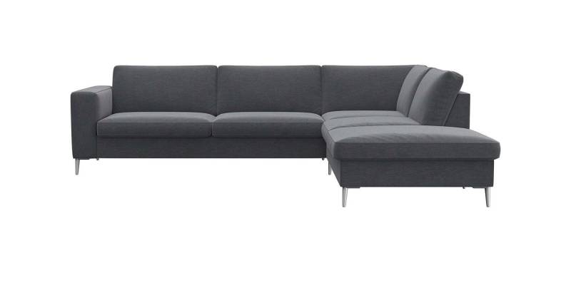 FLEXLUX Ecksofa Fiore, super Sitzkomfort durch Kaltschaum im Sitz, L-Form, breite Armlehnen, Füße Alu von FLEXLUX
