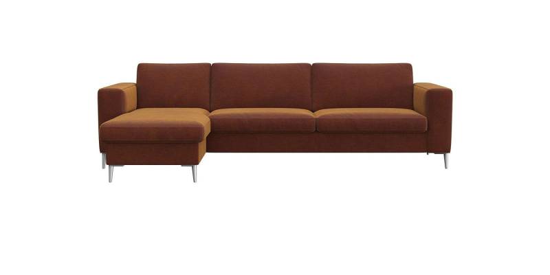 FLEXLUX Ecksofa Fiore, super Sitzkomfort durch Kaltschaum im Sitz, L-Form, breite Armlehnen, Kaltschaum, Füße Alu von FLEXLUX