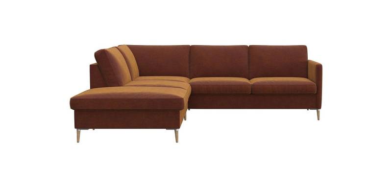 FLEXLUX Ecksofa Fiore, L-Form, super bequem durch Kaltschaum im Sitz, schmale Armlehnen, Füße Alu/Eiche, B/T 234/225 cm von FLEXLUX