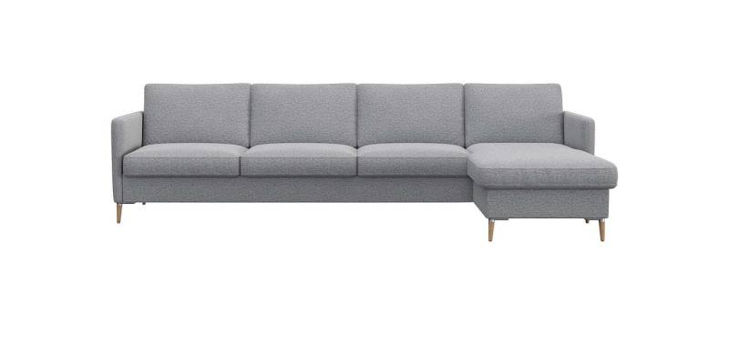 FLEXLUX Ecksofa Fiore, L-Form, bequem und komfortabel durch hochwertigem Sitzaufbau, schmale Armlehnen, Kaltschaum, Füße Alu+ Eiche von FLEXLUX
