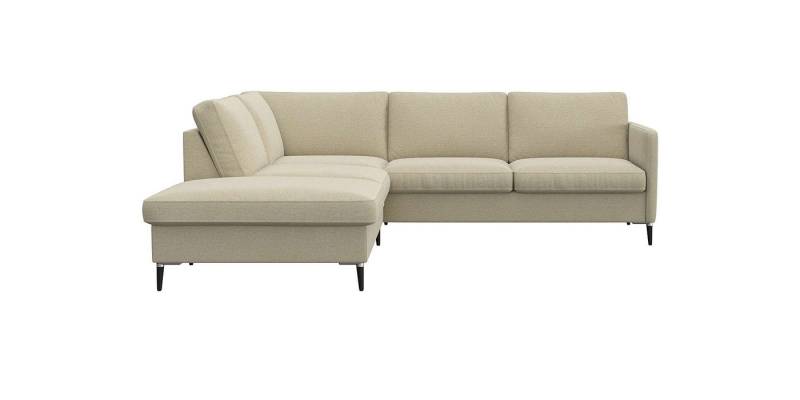 FLEXLUX Ecksofa Fiore, L-Form, schmale Armlehnen, Füße Alu/schwarz, B/T 234/225cm, Kaltschaum im Sitz von FLEXLUX
