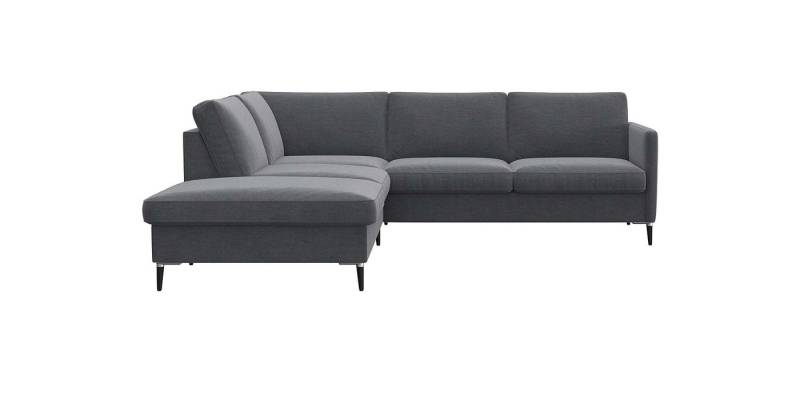 FLEXLUX Ecksofa Fiore, L-Form, schmale Armlehnen, Füße Alu/schwarz, B/T 234/225cm, Kaltschaum im Sitz von FLEXLUX