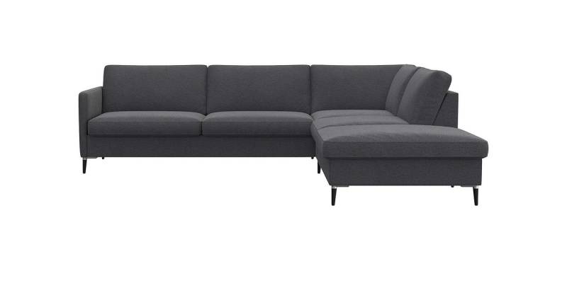 FLEXLUX Ecksofa Fiore, super Sitzkomfort durch Kaltschaum im Sitz, L-Form, schmale Armlehnen, Füße Alu+schwarz von FLEXLUX