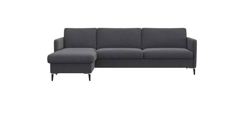 FLEXLUX Ecksofa Fiore, L-Form, schmale Armlehnen, Kaltschaum, Füße Alu+schwarz von FLEXLUX