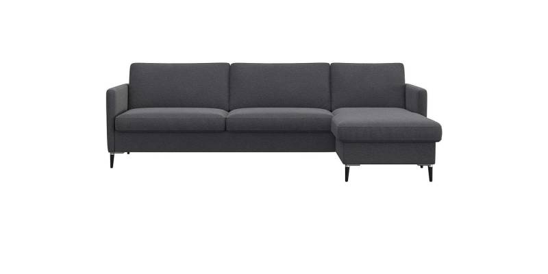 FLEXLUX Ecksofa Fiore, super Sitzkomfort durch Kaltschaum im Sitz, L-Form, schmale Armlehnen, Füße Alu+schwarz von FLEXLUX