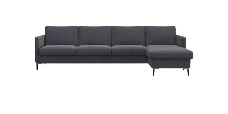 FLEXLUX Ecksofa Fiore, L-Form, bequem und komfortabel durch hochwertigem Sitzaufbau, schmale Armlehnen, Kaltschaum, Füße Alu+schwarz von FLEXLUX