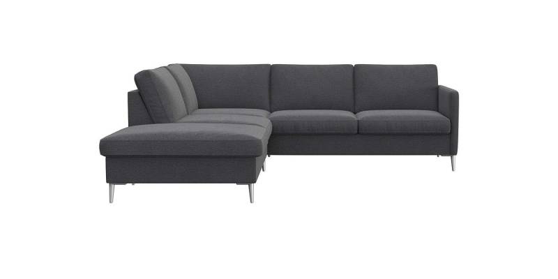 FLEXLUX Ecksofa Fiore, L-Form, schmale Armlehnen, Füße alufarben, B/T 234/225 cm, Kaltschaum im Sitz von FLEXLUX