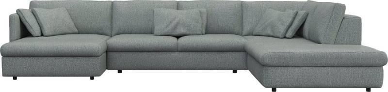 FLEXLUX Wohnlandschaft Lovane, u-Form, bequem und komfortabel, Weich & anschmiegsam, große Sitztiefe auf Kaltschaum, Dekokissen inkl. von FLEXLUX