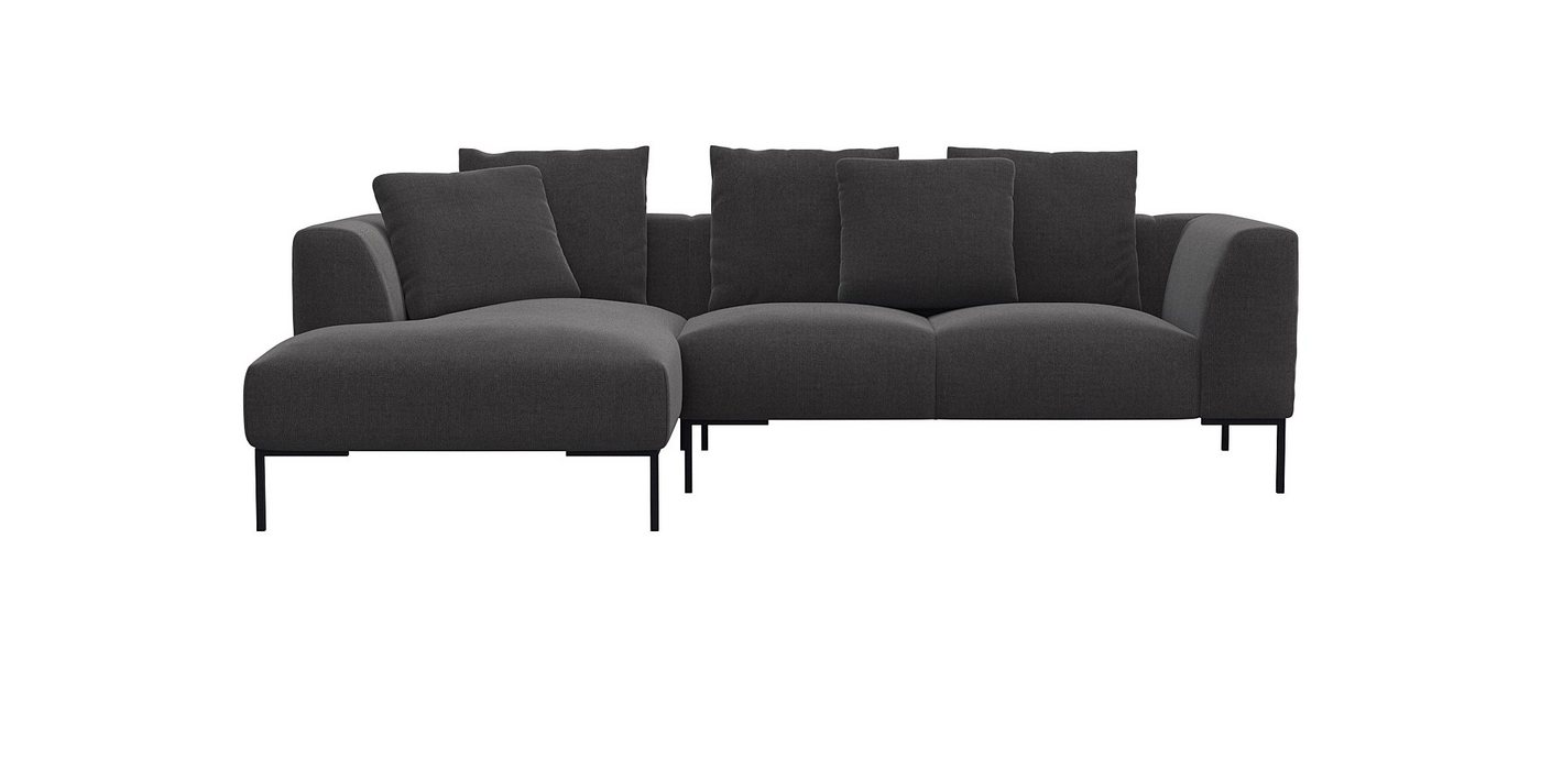 FLEXLUX Ecksofa Sava, Taschenferderkern-Sitz mit Kaltschaum, lose Rücken- & Dekokissen von FLEXLUX