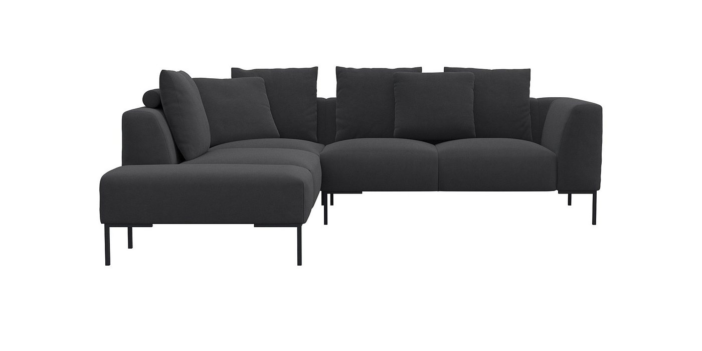 FLEXLUX Ecksofa Sava, Taschenferderkern-Sitz mit Kaltschaum, lose Rücken- & Dekokissen von FLEXLUX