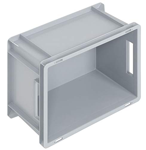 FLEXMO | 10 Stück Euroboxen | 400x300x220 | Eurobehälter grau | Transportbox | Kunststoffbox | Lagerkiste | Euro-Stapelbox von FLEXMO