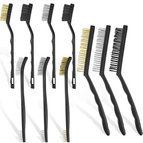 FLEXNOVA 10 Stück Drahtbürste Klein, Kupferbürste Messingbürste Kleine Metallbürste Set Mini Drahtbürsten Messing Lang Fein Metallbürsten Auto Reinigungsbürste für Reinigung Schmutz Rost FLEXNOVA 10 Stück Drahtbürste Klein, Kupferbürste Messingbürste Kleine Metallbürste Set Mini Drahtbürsten Messing Lang Fein Metallbürsten Auto Reinigungsbürste für Reinigung Schmutz Rost von FLEXNOVA