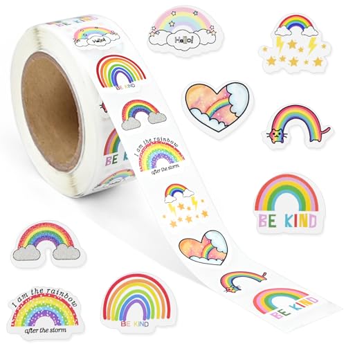 FLEXNOVA 500 Stück Regenbogen Sticker, Wasserfeste Sticker Regenbogen Aufkleber Selbstklebend Rainbow Pride Stickers Aufkleber Kinder für Geschenk Deko Handarbeit FLEXNOVA 500 Stück Regenbogen Sticker, Wasserfeste Sticker Regenbogen Aufkleber Selbstklebend Rainbow Pride Stickers Aufkleber Kinder für Geschenk Deko Handarbeit von FLEXNOVA