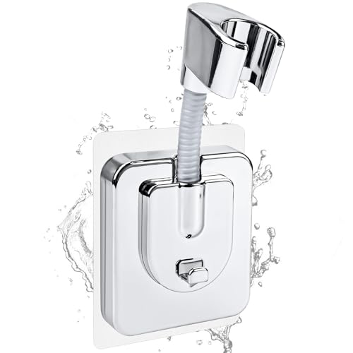 FLEXNOVA Duschkopfhalterung Ohne Bohren,Duschhalterung Ohne Bohren,Duschbrause Handbrause Halterung,Duschkopfhalter für Duschkopf Shower Head Holder Wand-Brausehalterung Verstellbar für Das Bad von FLEXNOVA