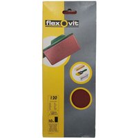 Flexovit - 10 stk Schleifpapier für Schwingschleifer Körnung 120 115mm x 280mm sehr fein von FLEXOVIT