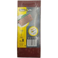 Flexovit - 15 stk Schleifpapier für Schwingschleifer Körnung 120 93mm x 230mm 8er Lochung von FLEXOVIT