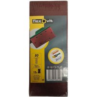 Flexovit - 15 stk Schleifpapier für Schwingschleifer Körnung 80 93mm x 230mm 8er Lochung von FLEXOVIT