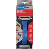 Flexovit - Norton Expert Schleifset Gips 93x230mm 1 x Block 4 x Schleifgitter von FLEXOVIT