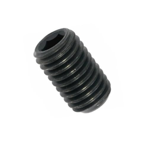 Madenschrauben/Gewindestifte M5 x 35 mm Schwarz 45H - DIN 913 - mit Kegelkuppe und Innensechskant - Metrisch Gewinde (Gewinde: M5, Länge: 35 mm, Menge: 5 St.) von FLEXSOLUTE