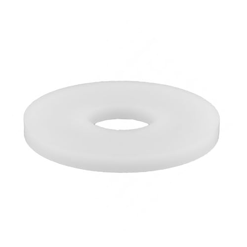 Unterlegscheiben M10 Kunststoff Polyamid Blank (Weiß) - DIN 9021 - Beilagscheiben - U-Scheiben - Flache Unterlegscheiben (Große: M10; Menge: 10 St.) von FLEXSOLUTE